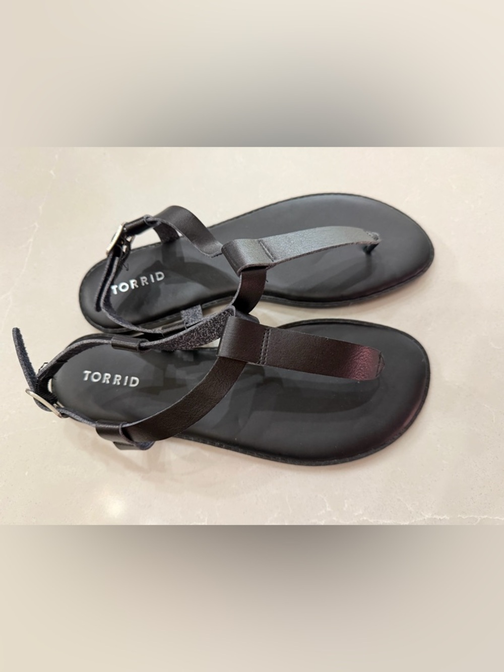 torrid Black T-Strap Women’s Sandals, 10